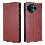 For vivo Y38 5G / T3x Global Gloss Oil Solid Color Magnetic Leather Phone Case(Brown)