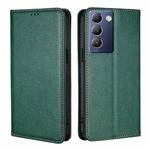 For vivo Y100 5G IDN Gloss Oil Solid Color Magnetic Leather Phone Case(Green)