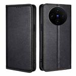 For vivo X100s Gloss Oil Solid Color Magnetic Leather Phone Case(Black)