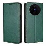 For vivo X100s Gloss Oil Solid Color Magnetic Leather Phone Case(Green)