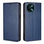 For vivo Y28 4G Gloss Oil Solid Color Magnetic Leather Phone Case(Blue)