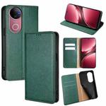 For vivo V50 5G Gloss Oil Solid Color Magnetic Leather Phone Case(Green)