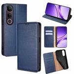 For vivo V50 Lite 5G Gloss Oil Solid Color Magnetic Leather Phone Case(Blue)