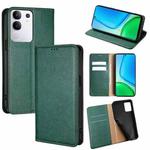 For vivo Y29 4G Global Gloss Oil Solid Color Magnetic Leather Phone Case(Green)