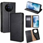 For vivo X200s 5G Gloss Oil Solid Color Magnetic Leather Phone Case(Black)