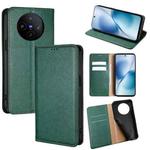 For vivo X200s 5G Gloss Oil Solid Color Magnetic Leather Phone Case(Green)