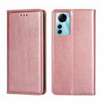 For ZTE Blabe V41 Smart 4G Gloss Oil Solid Color Magnetic Leather Phone Case(Rose Gold)