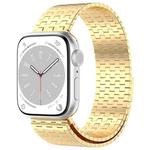 For Apple Watch 8 45mm Magnetic Buckle Stainless Steel Metal Watch Band(Gold)