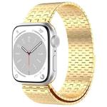 For Apple Watch 4 44mm Magnetic Buckle Stainless Steel Metal Watch Band(Gold)