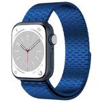For Apple Watch 3 38mm Magnetic Buckle Stainless Steel Metal Watch Band(Blue)