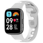 For Redmi Watch 3 Lite Stitching Two Color Silicone Watch Band(Grey White)