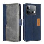 For vivo iQOO Neo 8 / 8 Pro 5G Contrast Color Side Buckle Leather Phone Case(Blue + Grey)