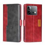 For vivo iQOO Neo 8 / 8 Pro 5G Contrast Color Side Buckle Leather Phone Case(Red + Black)