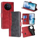 For vivo X200s 5G Contrast Color Side Buckle Leather Phone Case(Red + Black)