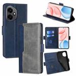 For Honor 400 Global 156.5mm Contrast Color Side Buckle Leather Phone Case(Blue + Grey)