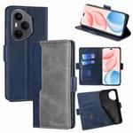 For Honor 400 Pro Global 160.8mm Contrast Color Side Buckle Leather Phone Case(Blue + Grey)