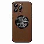 For iPhone 15 Pro SULADA Microfiber Leather MagSafe Magnetic Phone Case(Brown)