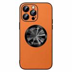 For iPhone 15 Pro SULADA Microfiber Leather MagSafe Magnetic Phone Case(Orange)
