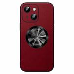 For iPhone 15 SULADA Microfiber Leather MagSafe Magnetic Phone Case(Red)