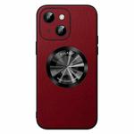 For iPhone 14 Plus SULADA Microfiber Leather MagSafe Magnetic Phone Case(Red)