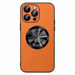 For iPhone 14 Pro SULADA Microfiber Leather MagSafe Magnetic Phone Case(Orange)