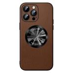 For iPhone 14 Pro Max SULADA Microfiber Leather MagSafe Magnetic Phone Case(Brown)