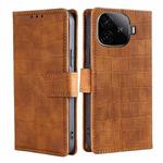 For vivo iQOO Z9 Turbo Skin Feel Crocodile Magnetic Clasp Leather Phone Case(Brown)