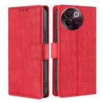 For vivo V30e 5G Global Skin Feel Crocodile Magnetic Clasp Leather Phone Case(Red)