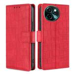 For vivo Y38 5G / T3x Global Skin Feel Crocodile Magnetic Clasp Leather Phone Case(Red)