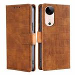 For vivo S19 Skin Feel Crocodile Magnetic Clasp Leather Phone Case(Brown)