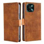 For vivo Y28 4G Skin Feel Crocodile Magnetic Clasp Leather Phone Case(Brown)