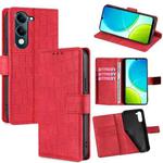 For vivo Y29s 5G / Y04 4G Skin Feel Crocodile Magnetic Clasp Leather Phone Case(Red)