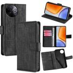 For vivo Y39 5G Global Skin Feel Crocodile Magnetic Clasp Leather Phone Case(Black)