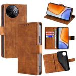For vivo Y39 5G Global Skin Feel Crocodile Magnetic Clasp Leather Phone Case(Brown)