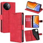 For vivo Y39 5G Global Skin Feel Crocodile Magnetic Clasp Leather Phone Case(Red)