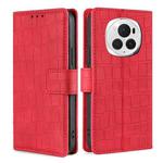 For Honor Magic6 Pro 5G Skin Feel Crocodile Magnetic Clasp Leather Phone Case(Red)