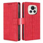 For Honor Magic6 5G Skin Feel Crocodile Magnetic Clasp Leather Phone Case(Red)