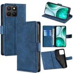 For Honor X8c 4G Skin Feel Crocodile Magnetic Clasp Leather Phone Case(Blue)