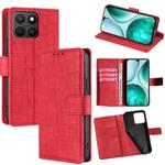 For Honor X8c 4G Skin Feel Crocodile Magnetic Clasp Leather Phone Case(Red)