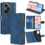 For Honor 400 Pro Global 160.8mm Skin Feel Crocodile Magnetic Clasp Leather Phone Case(Blue)