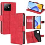 For Honor X60 GT 5G Skin Feel Crocodile Magnetic Clasp Leather Phone Case(Red)