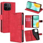 For Honor X6c 4G Skin Feel Crocodile Magnetic Clasp Leather Phone Case(Red)