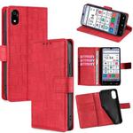 For ZTE Kantan Sumaho 4 A402ZT Skin Feel Crocodile Magnetic Clasp Leather Phone Case(Red)