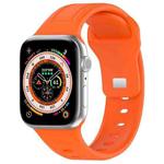 For Apple Watch Ultra 49mm Square Buckle Silicone Watch Band(Orange)