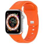 For Apple Watch SE 2022 40mm Square Buckle Silicone Watch Band(Orange)