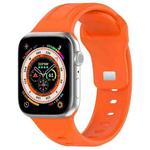 For Apple Watch 6 44mm Square Buckle Silicone Watch Band(Orange)