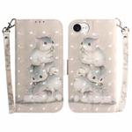 For iPhone SE 2024 3D Colored Horizontal Flip Leather Phone Case(Squirrels)