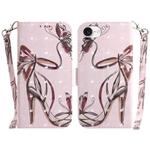 For iPhone SE 2024 3D Colored Horizontal Flip Leather Phone Case(Butterfly High-heeled)