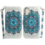 For iPhone 16 Plus 3D Colored Horizontal Flip Leather Phone Case(Peacock Wreath)