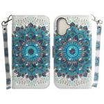 For iPhone 16 3D Colored Horizontal Flip Leather Phone Case(Peacock Wreath)